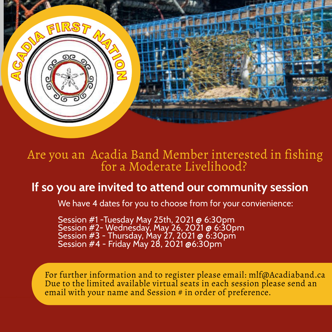 Acadia MLF Community Sessions May 2021